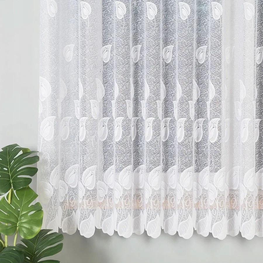 Függöny Zsakárd Meteráru Nappali Szalon Szoba Konyha 180cm fehér