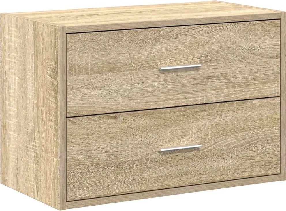 vidaXL szekrény 2 fiókkal Sonoma tölgy 60x31x40 cm gépi forgácsolt fa
