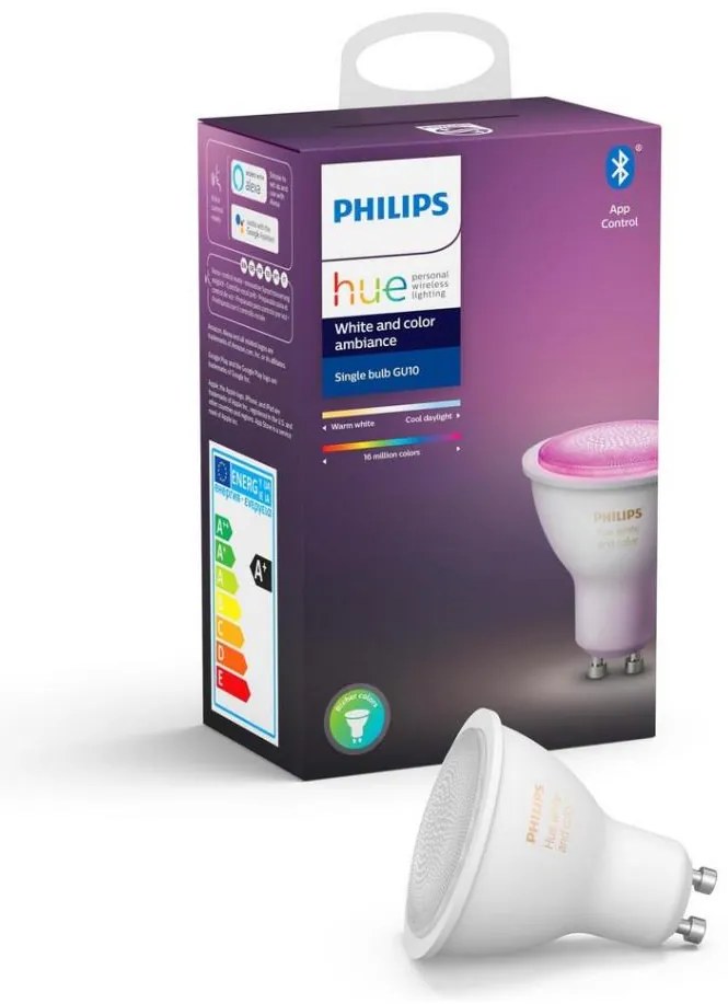 LED fényerőszabályozható izzó Philips Hue White And Color Ambiance GU10/4,3W/230V