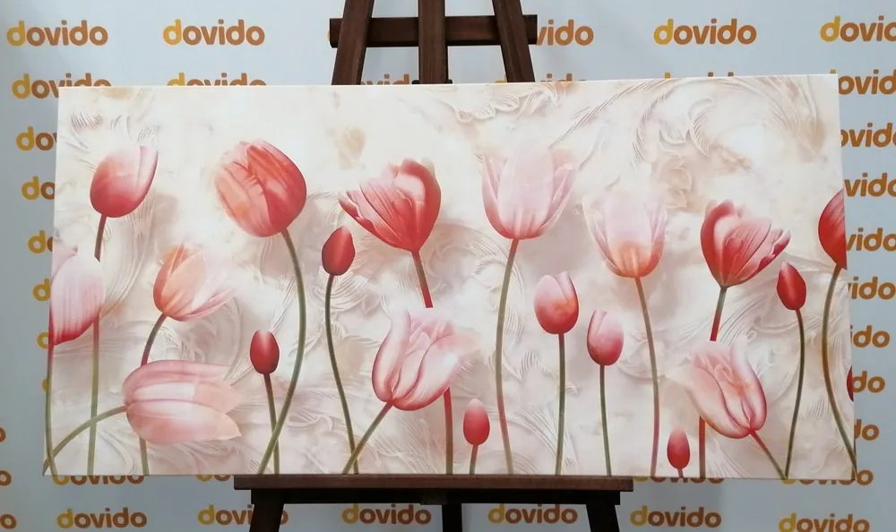 Kép lazac lazac rózsaszín tulipánok