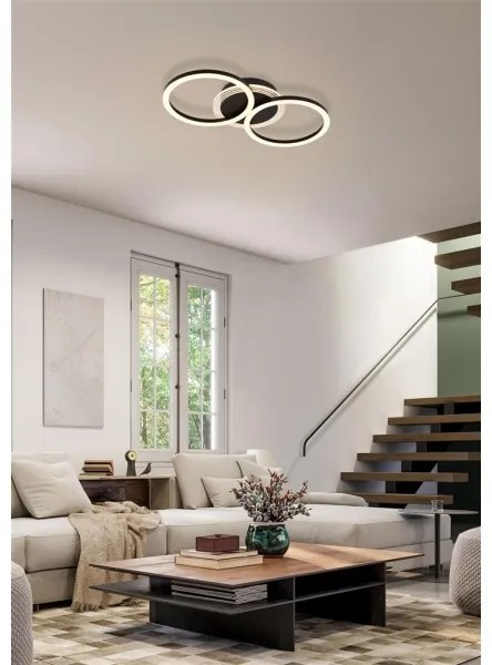 Searchlight 13651BK - CONTOUR LED dimmelhető mennyezeti lámpatest, 24W, 230V, 3000K