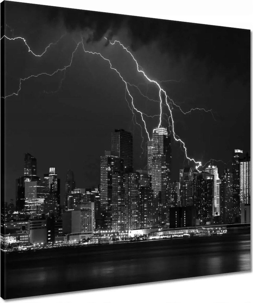 Vászonkép 60x60 Villámok New Yorkban