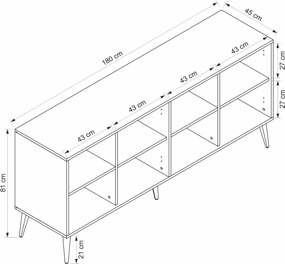 Prime komód, homokkő, 180 cm – TR506MNR1322