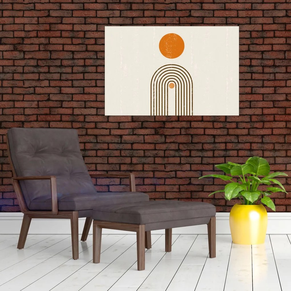 Kép - Barna ívek (90x60 cm)