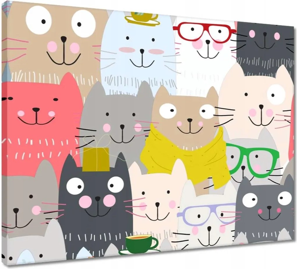 Vászonkép 50x40 Cica Cicák