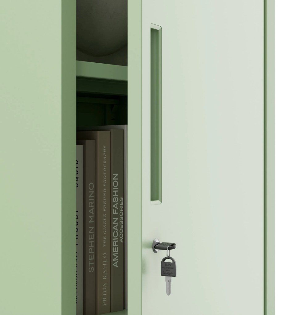 Magas irodai szekrény ALEX, 450 x 850 x 400 mm, Fresh Style: pasztellzöld