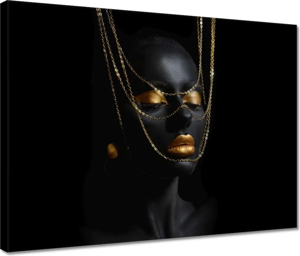 Vászonkép 40x30 Arannyal bevont fej