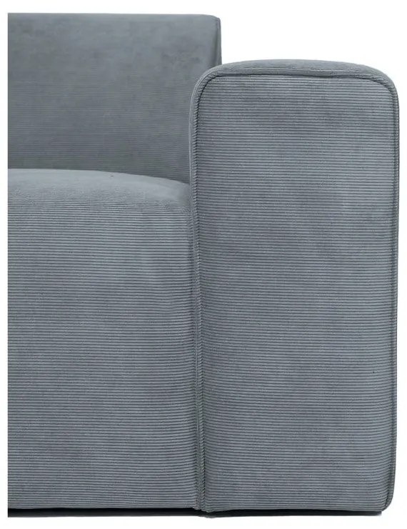 Szürke kordbársony kanapé modul (jobb oldali) Sting – Scandic