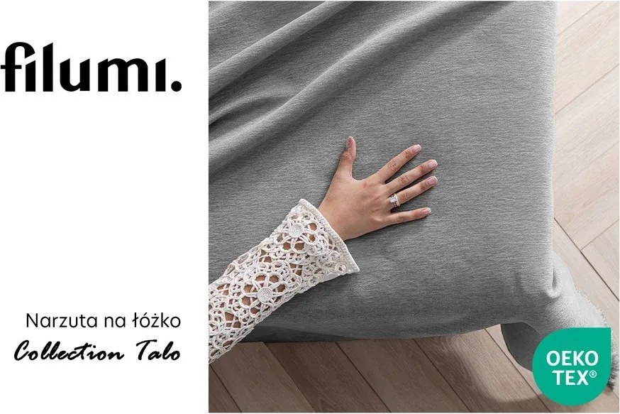 Szürke zsenília ágytakaró 220x240 cm Talo – Filumi