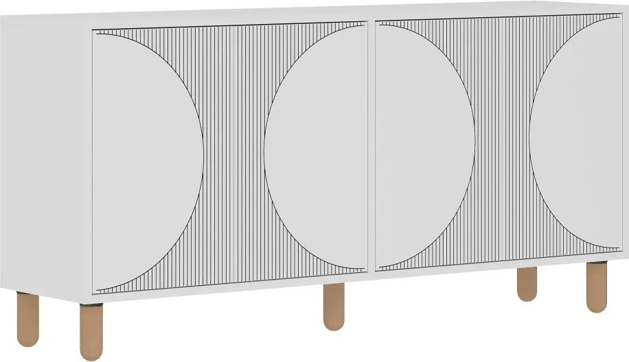 Arventa komód, fehér, 150 cm
