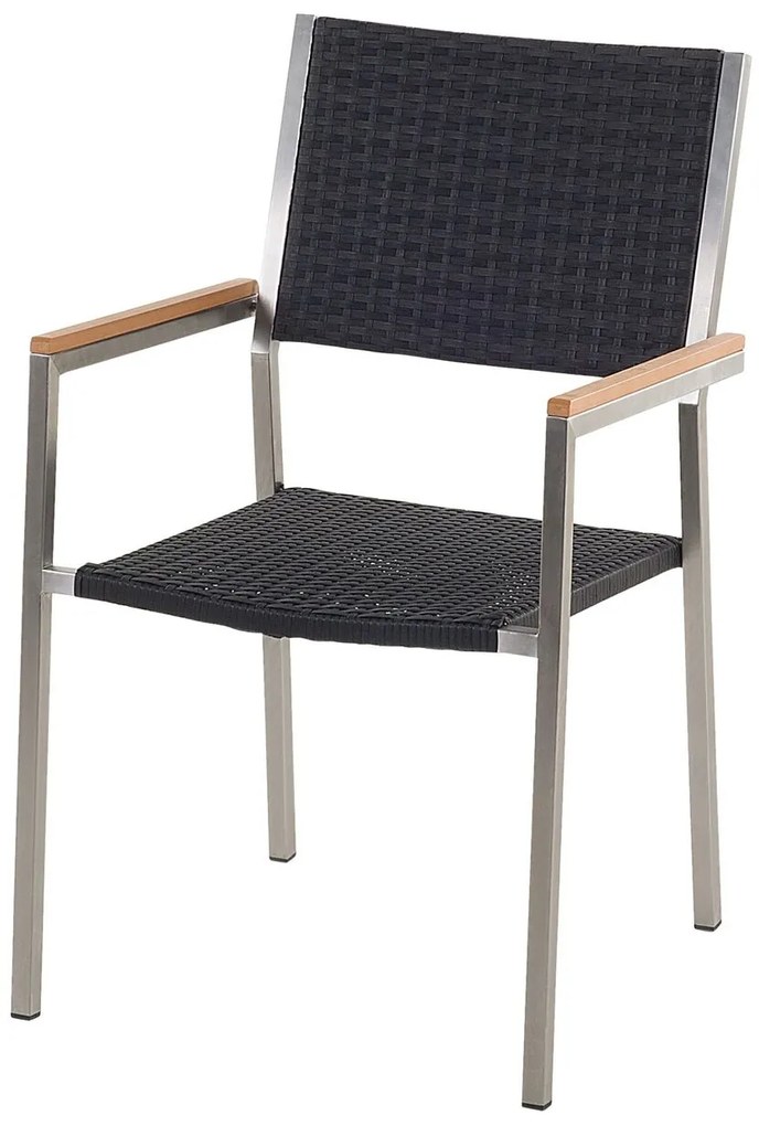 Szék szett 2db Grosso (fekete) (rattan). 1011517