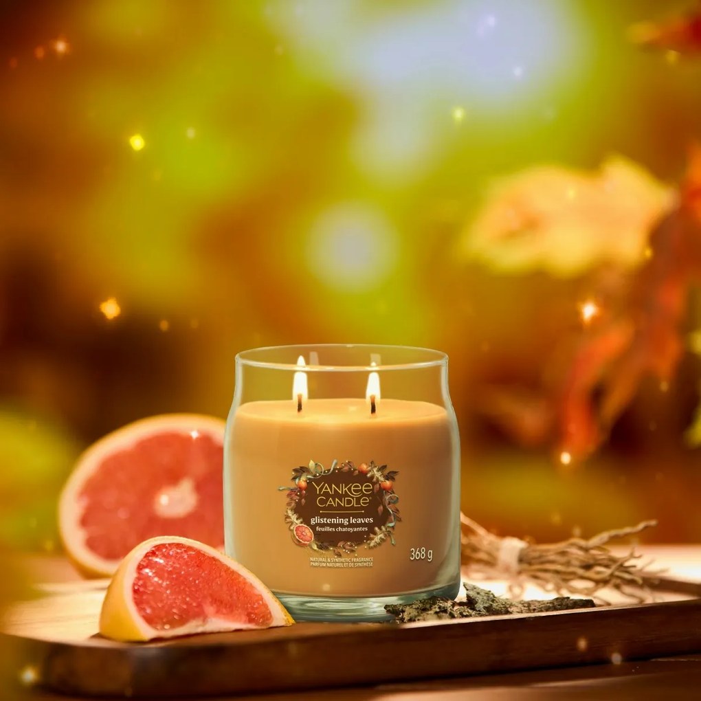 Yankee Candle Signature Glistening Leavesillatgyertya, közepes méretű, 368 g, M