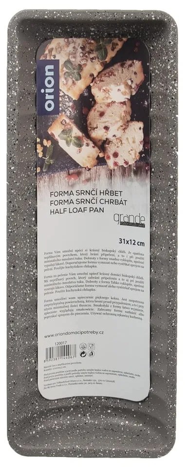 Fém őzgerinc sütőforma 12x31 cm Grande – Orion