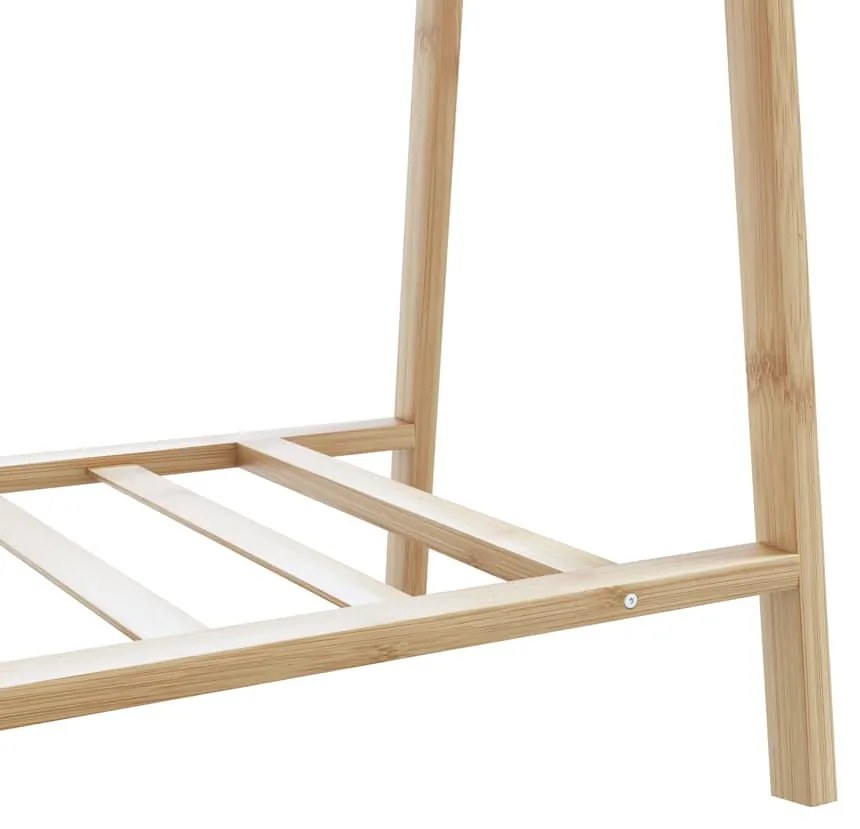 bambusz ruhaállvány polcokkal 132 x 45,5 x 150,5 cm
