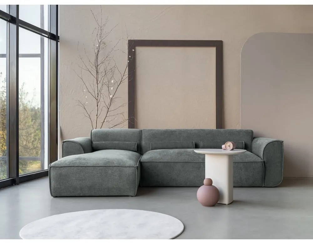 Zöld sarokkanapé (bal oldali) Flex Felix – Miuform