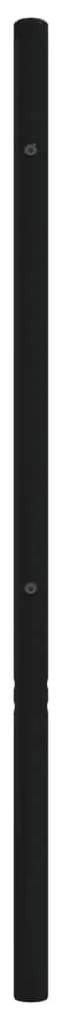 fekete fém fejtámla 120 cm