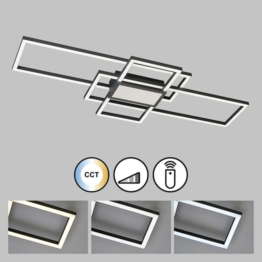 FISCHER & HONSEL 21368 SETH Modern LED Mennyezeti Lámpa Bézs, Fekete, Szürke LED IP20
