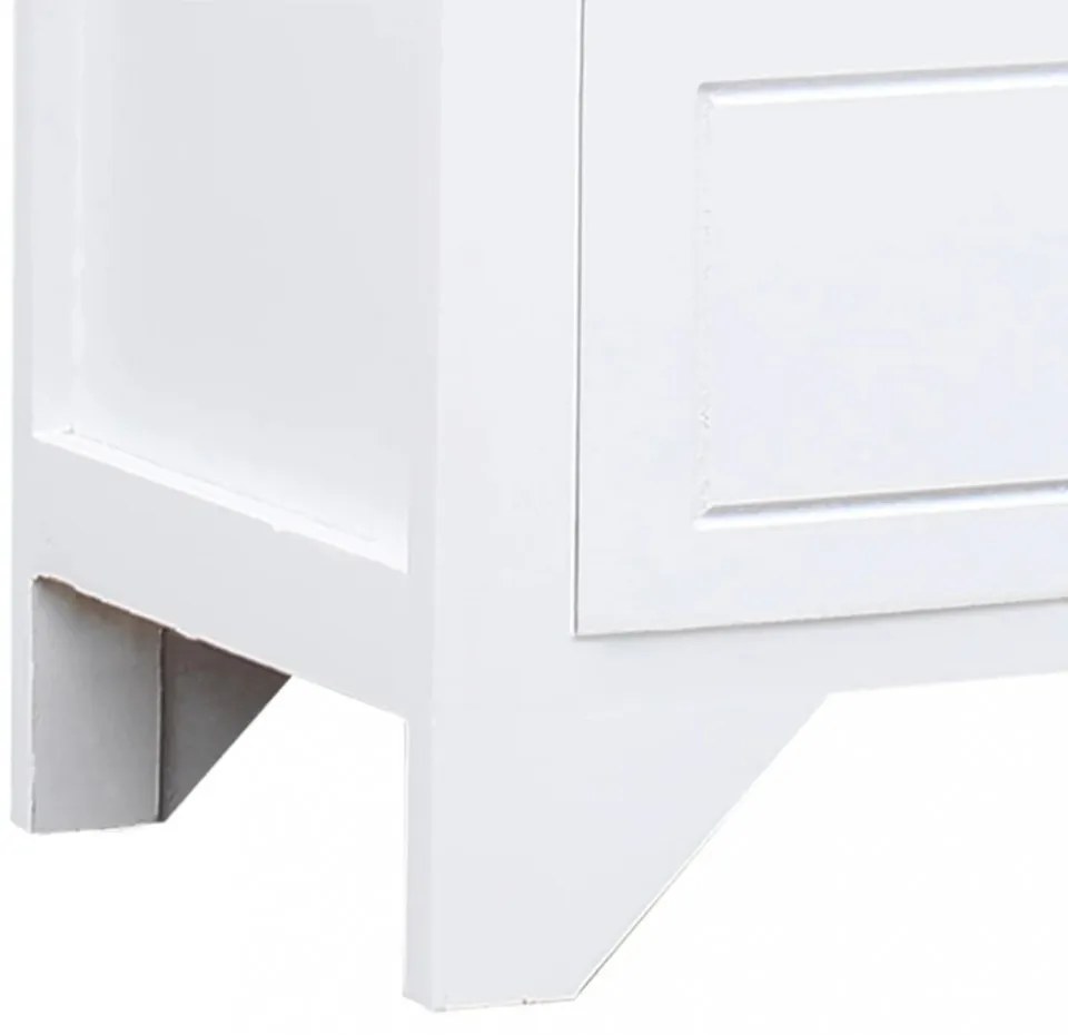 fehér tömör császárfa TV-szekrény 108 x 30 x 40 cm