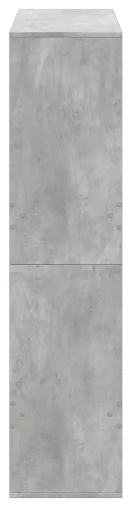betonszürke szerelt fa térelválasztó 100 x 33 x 135 cm