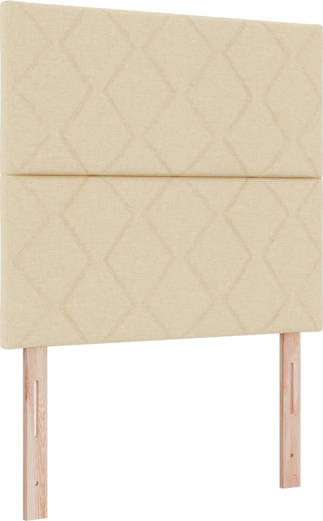 vidaXL Fejtámla Krém 100 cm szövet