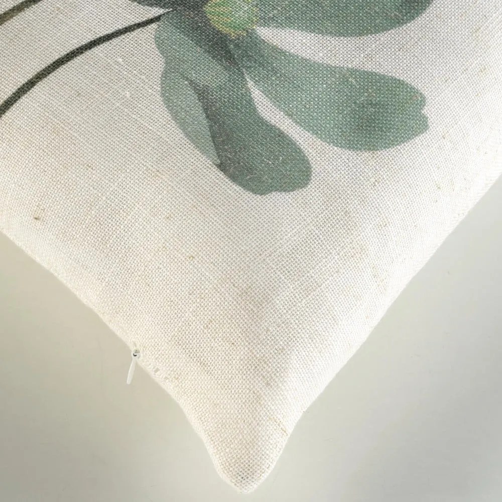 Lenkeverék díszpárna 45x45 cm Palmiflore – douceur d'intérieur