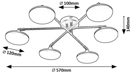 Rabalux 71063 - LED csillár MADI LED/24W/230V 3000K fekete
