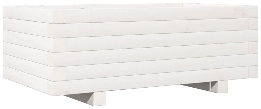 fehér tömör fenyő virágláda 70x40x26,5 cm