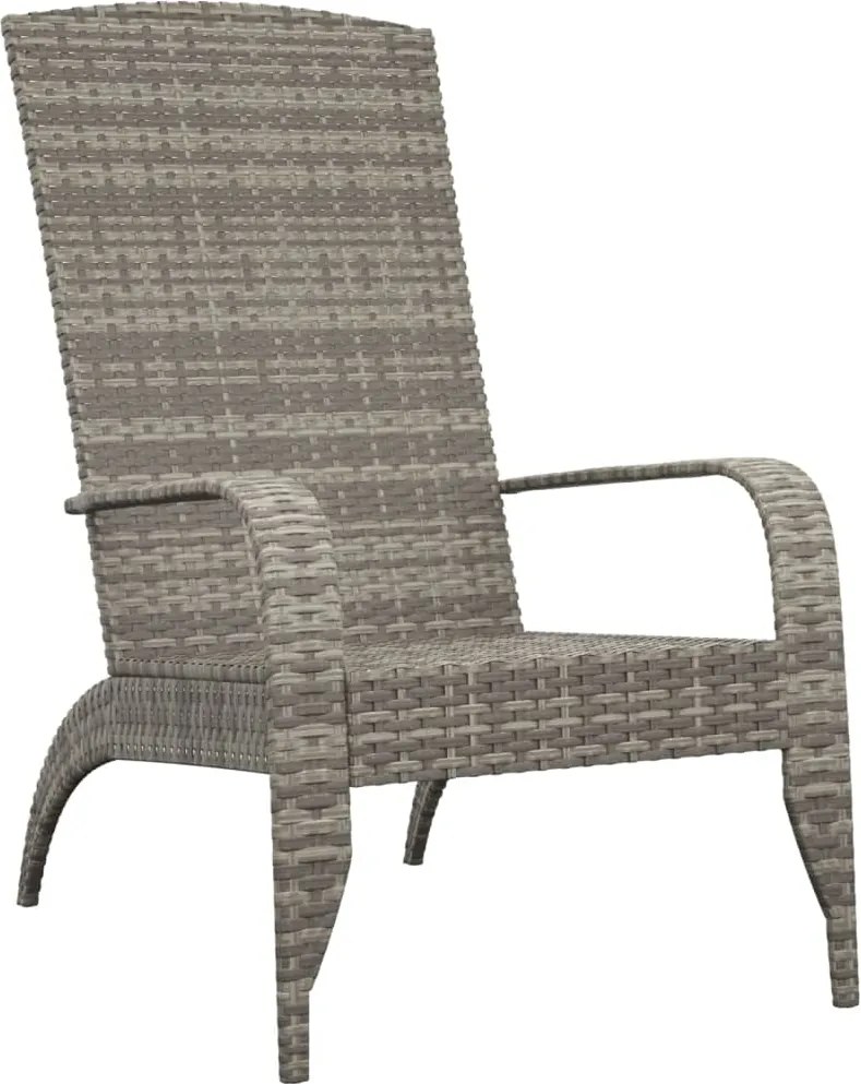 vidaXL szürke polyrattan Adirondack kerti szék