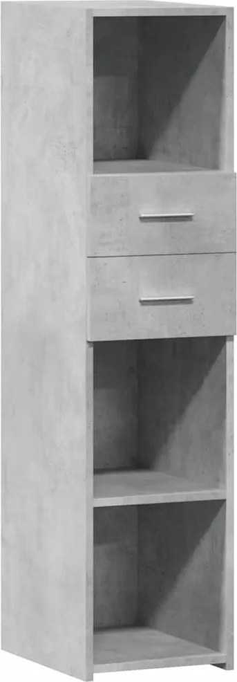 vidaXL betonszürke szerelt fa magasszekrény 30 x 42,5 x 124 cm