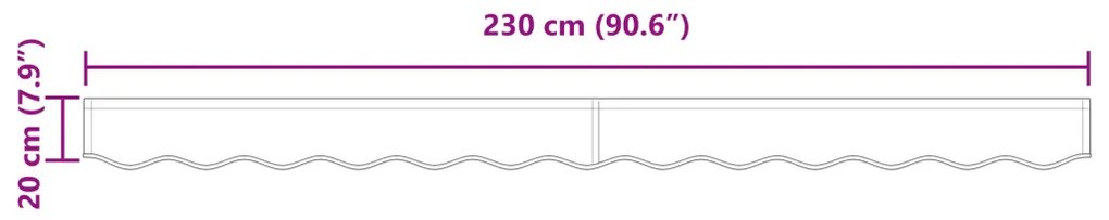 Napellenző Dísz 2.5 m-es Keretre Antracit 2.3x0.2 m