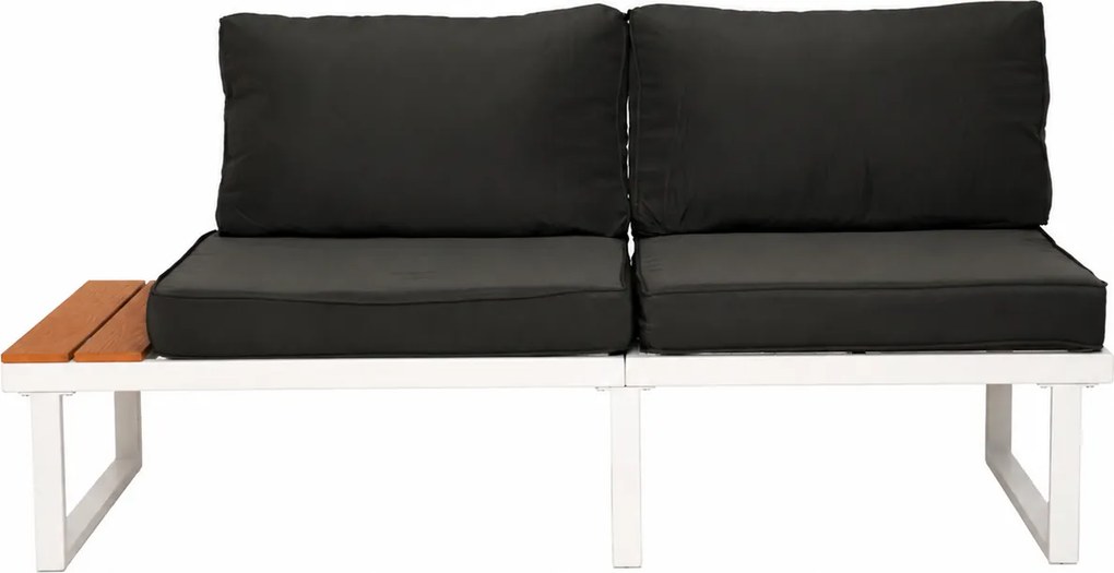 Furnigo Kerti fém szett Malaga - fehér/antracit párnákkal