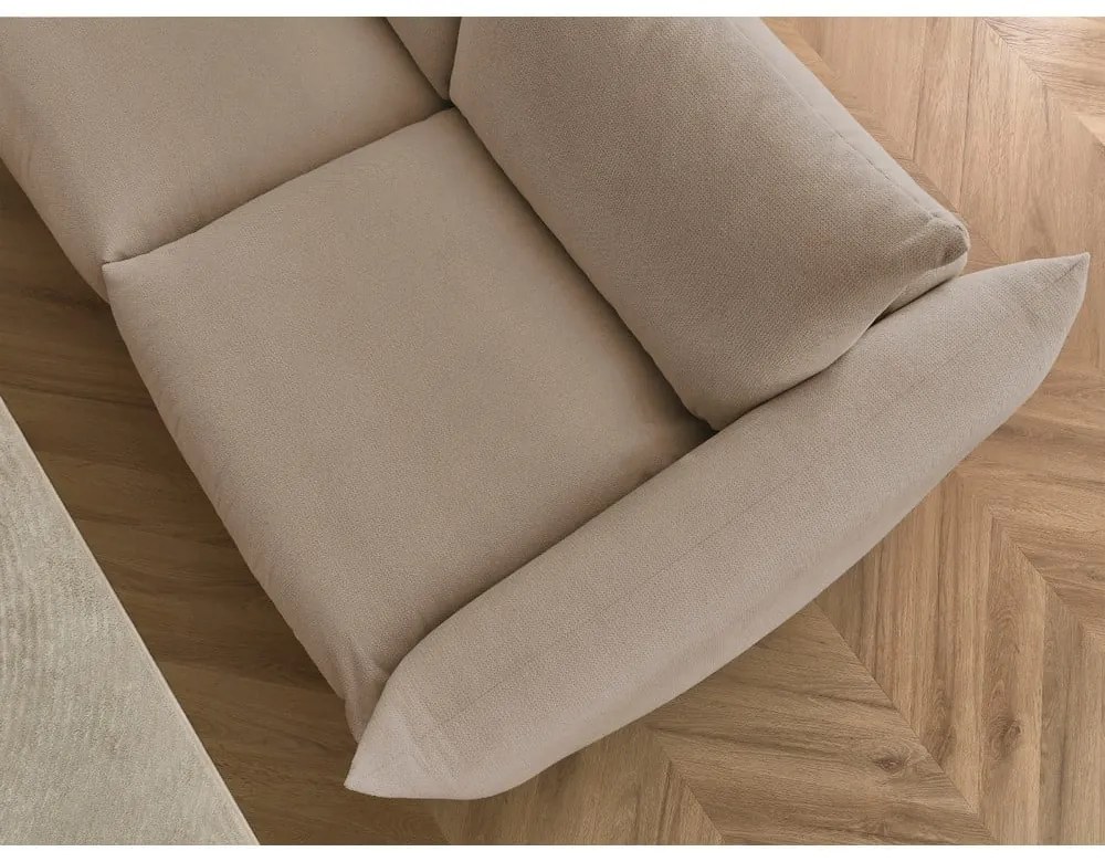Bézs kinyitható kanapé 214 cm Ernest – Bobochic Paris