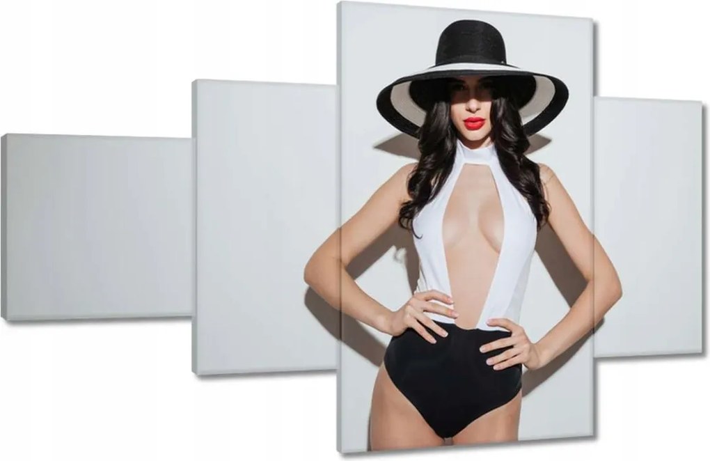 Vászonkép 130x80 Elegáns hölgy kalapban
