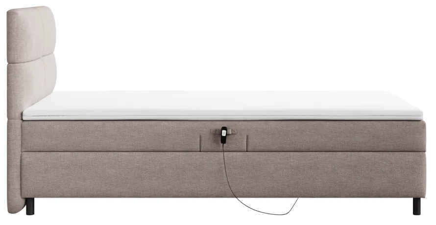 Elektromos állítható ágy, boxspring, bézs, 120x200, BOSTON