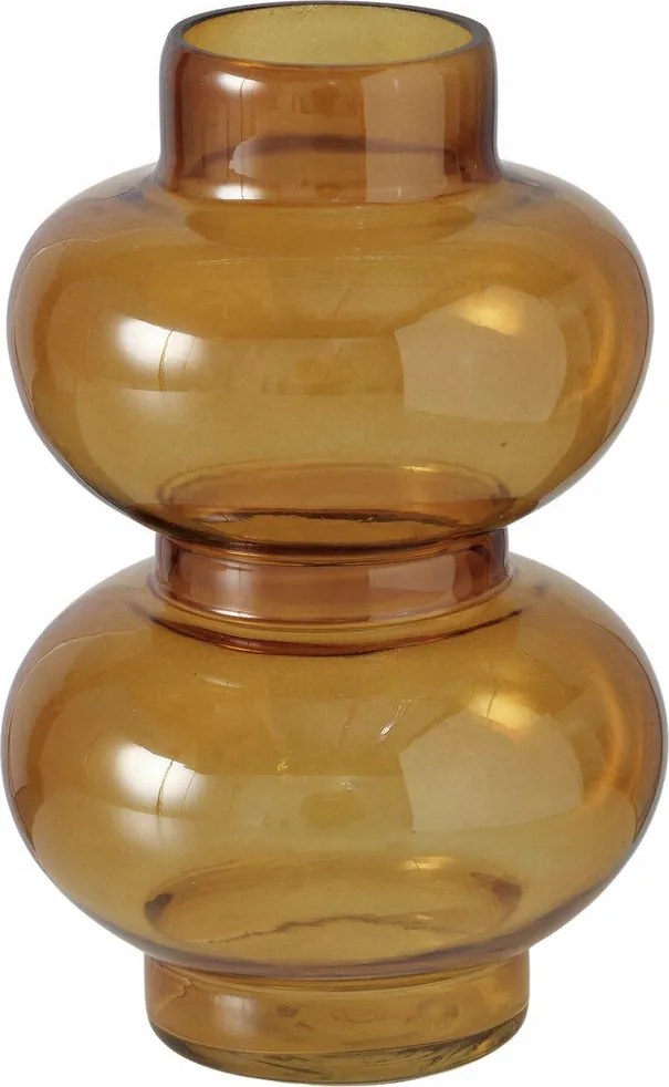 Üveg Váza Dekoratív Sárga Vízálló Kézzel Készített Melua 20X13 CM