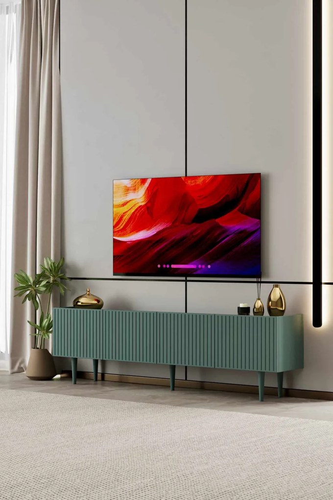 Capella TV-állvány, zöld, 180 cm