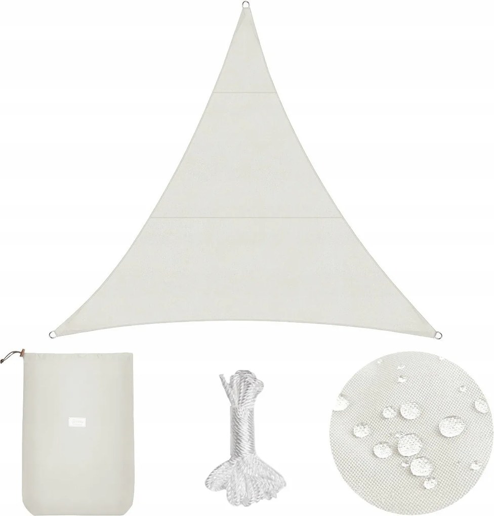 Napvitorla Fehér Háromszög Alakú 366 x 366 x 366 CM