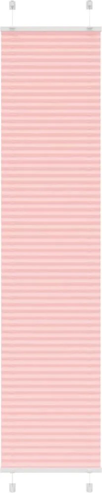 vidaXL pliszírozott redőny rózsaszín 45x200 cm szövetszélesség 44,4 cm