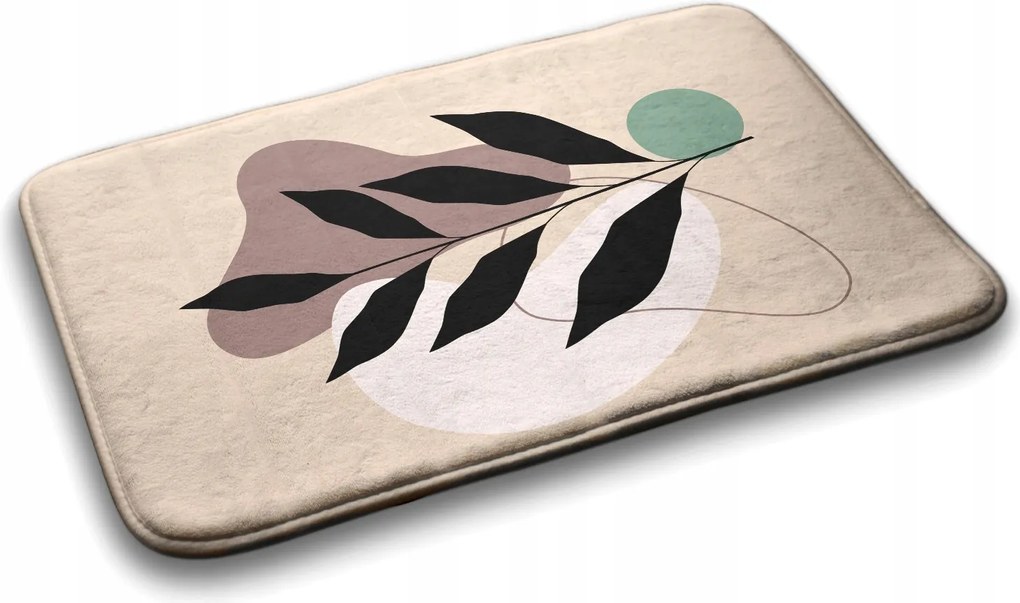 Divatos nedvszívó fürdőszoba szőnyeg loft levél 90x60