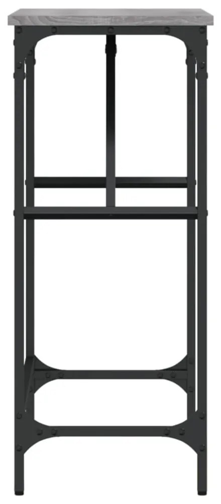 szürke sonoma színű szerelt fa konzolasztal 75x32x75 cm