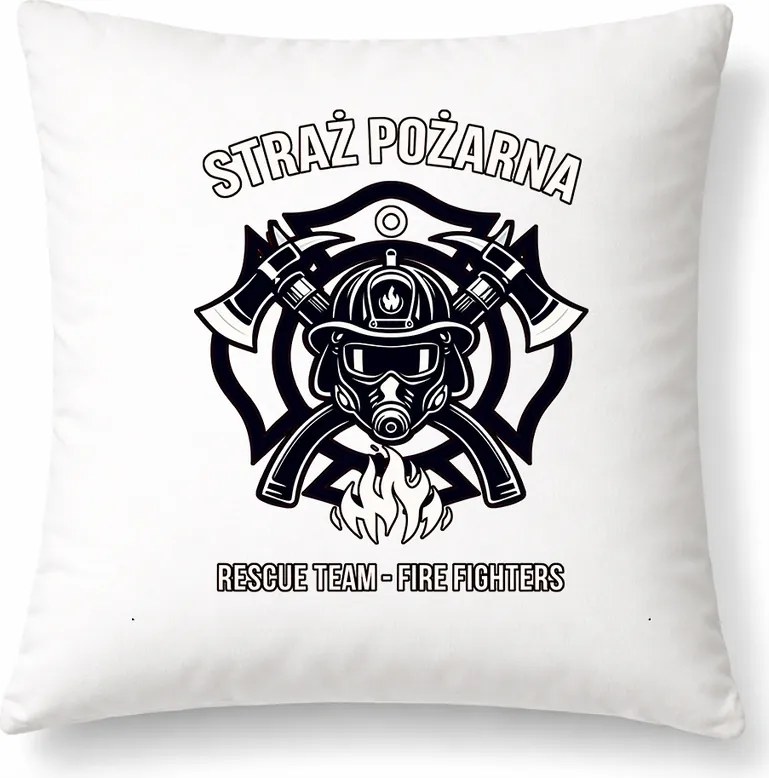 Tűzoltó párna Tűzoltó hős fehér