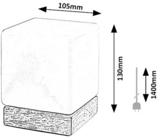 Rabalux 76003 - PIRIT LED asztali lámpa, 1,2W, 5V, 3000K, bükk