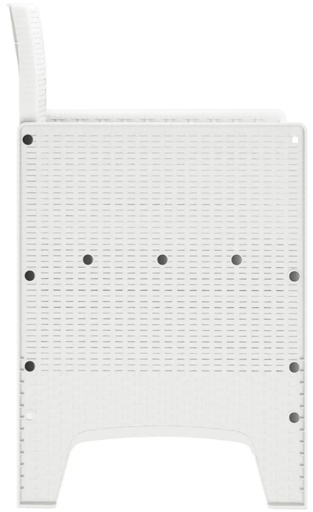 Kerti Szék 4 db Fehér Rattan Standard Tartós Kültéri székek