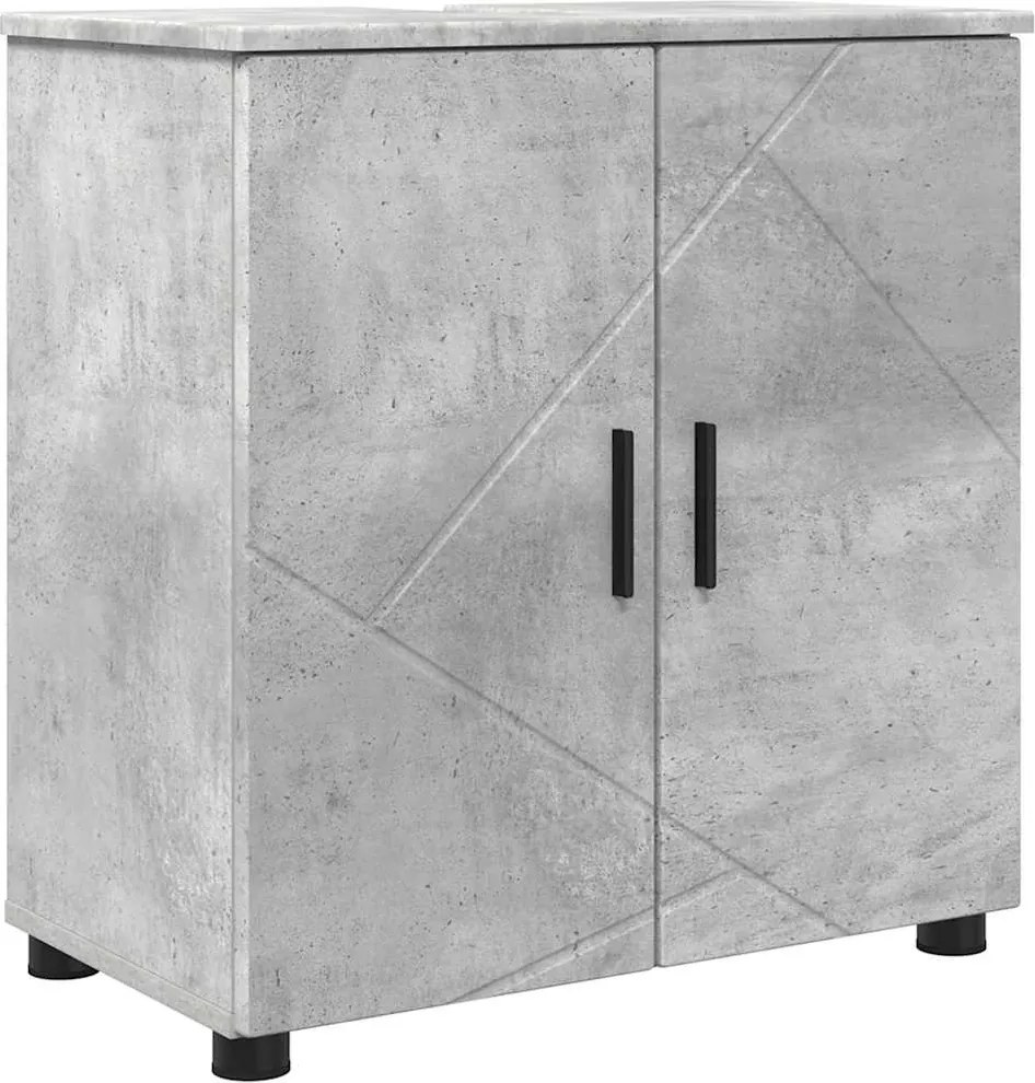 vidaXL Fürdőszoba Székény Beton Szürke 61 x 35 x 64 cm Faanyag & Fém
