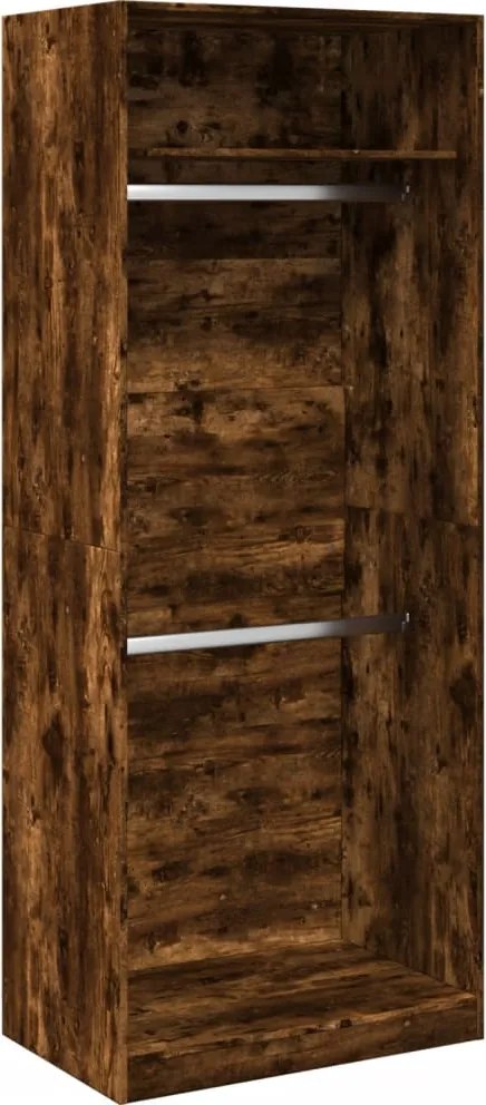 vidaXL füstös tölgy színű szerelt fa ruhásszekrény 80 x 50 x 200 cm