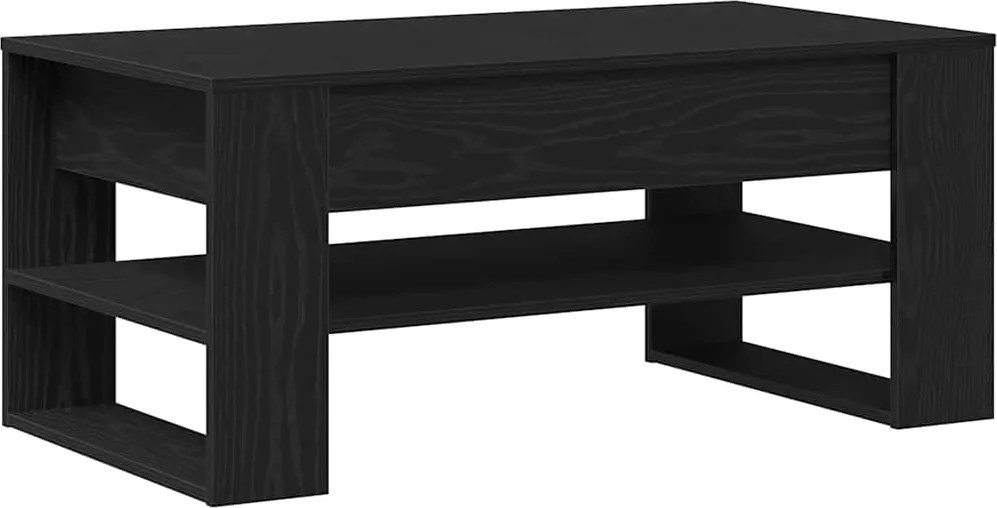 vidaXL Dohányzóasztal Fekete tölgy 102 x 55 x 45 cm Faanyag