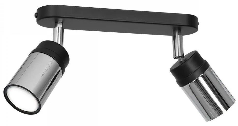 Spotlámpa NEST 2xGU10/8W/230V fekete/króm