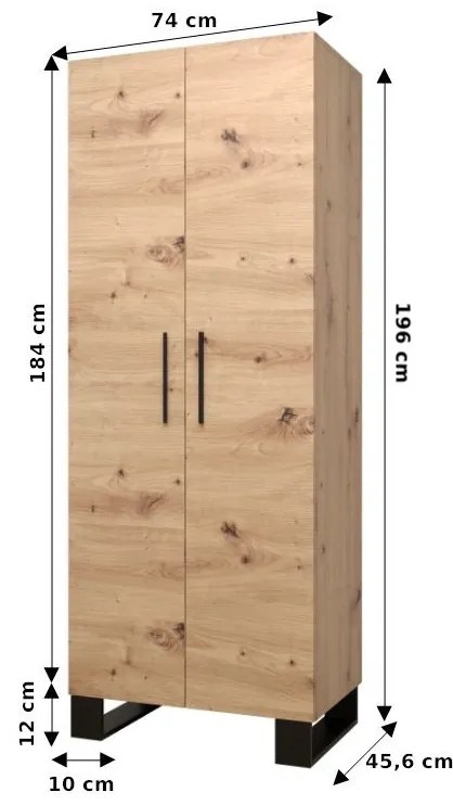 Előszobabútor Amanda 6 (artisan tölgy + rózsaszín). 1085903