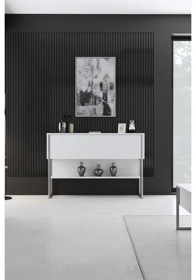 Komód Luxe - Silver, White