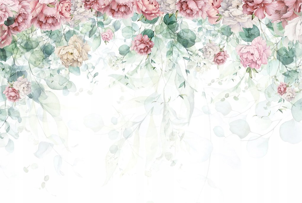 Fotótapéta Virágok Levelek Természet Rózsa Nappali 254x184